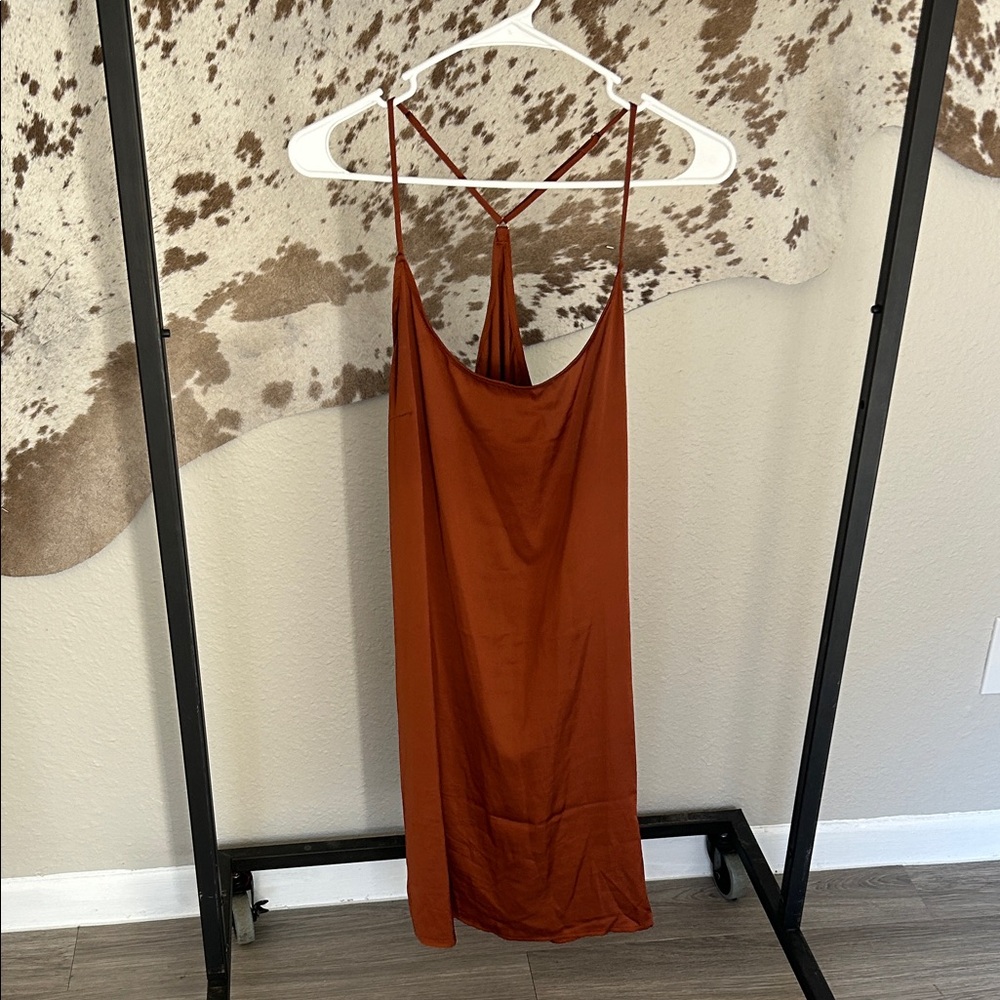 Rust Orange Slip Nightgown
